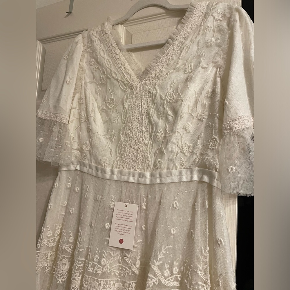 Ivy City Co Jules dress - white/ivory -size XL